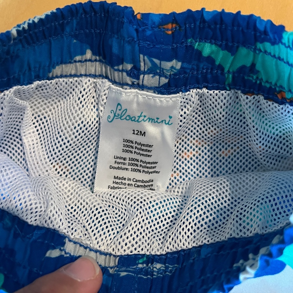 Floatimini Blue and Aqua Shark Rashguard Set - Picture 4 of 4